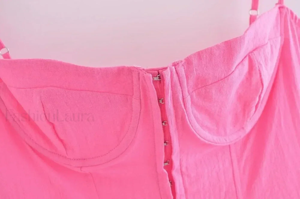 Sexy Deep V neck Striped Women’s 2024 New Waist Lace up Ruffle Edge Skinny Mini Dress