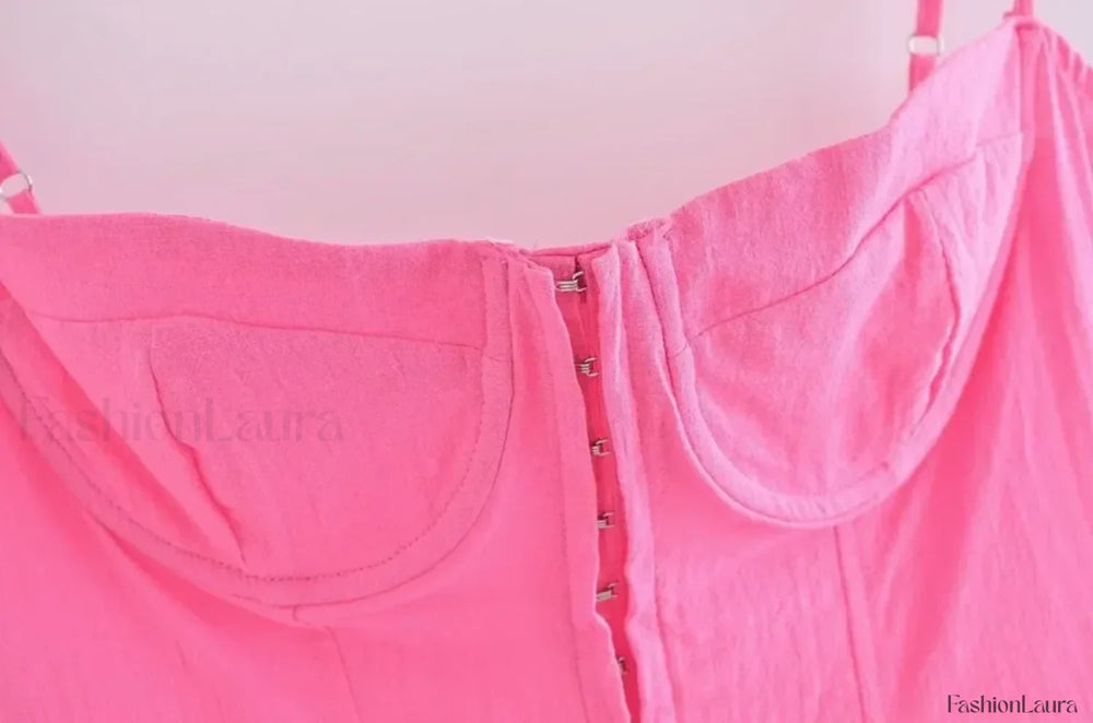 Sexy Deep V neck Striped Women’s 2024 New Waist Lace up Ruffle Edge Skinny Mini Dress