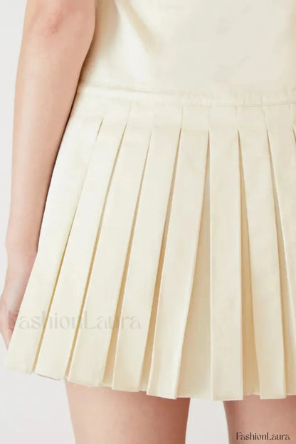 Sexy Pleated Waist Slim Strappy Mini Dress