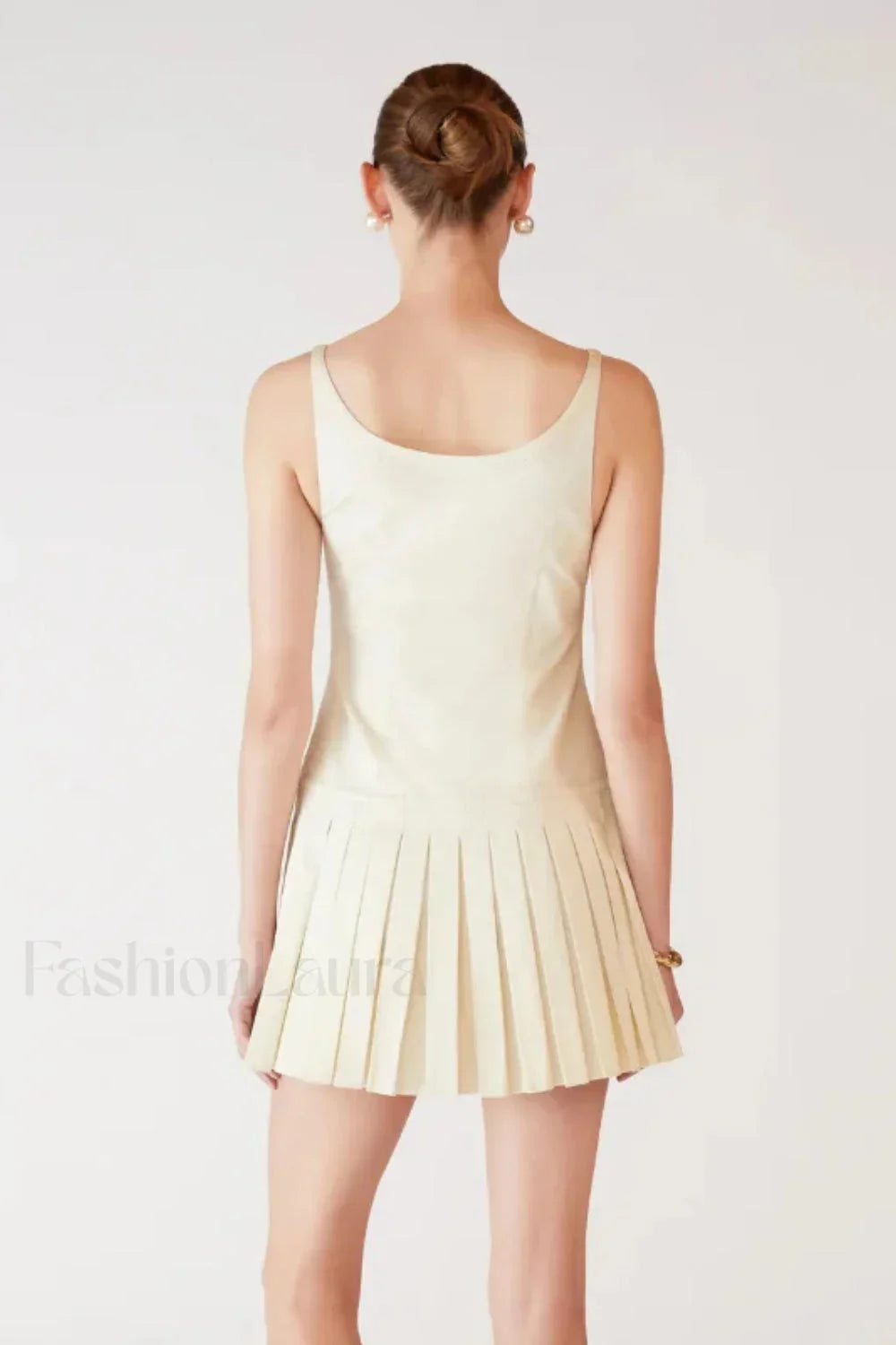 Sexy Pleated Waist Slim Strappy Mini Dress