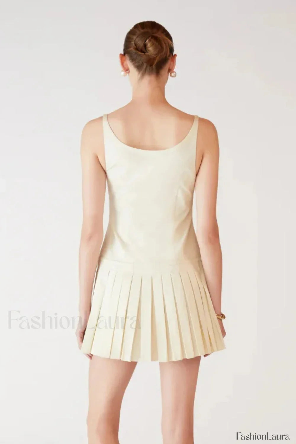 Sexy Pleated Waist Slim Strappy Mini Dress