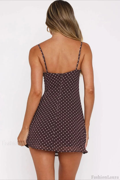 Sexy Polka Dot Off-Shoulder Bodycon Mini Dress