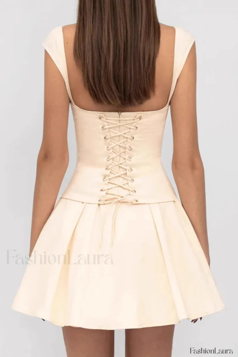 Sexy Tube Top Drawstring Waist A Line Mesh Mini Dress