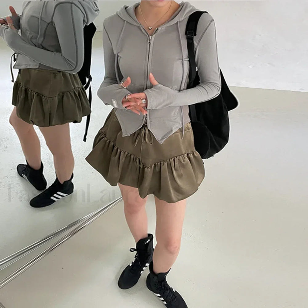 Silk Patchwork Japanese Tutu Skirt