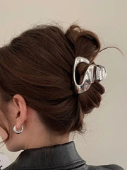 Silver Effect Graceful Hair Claw Silver / One Size Hair Accessories