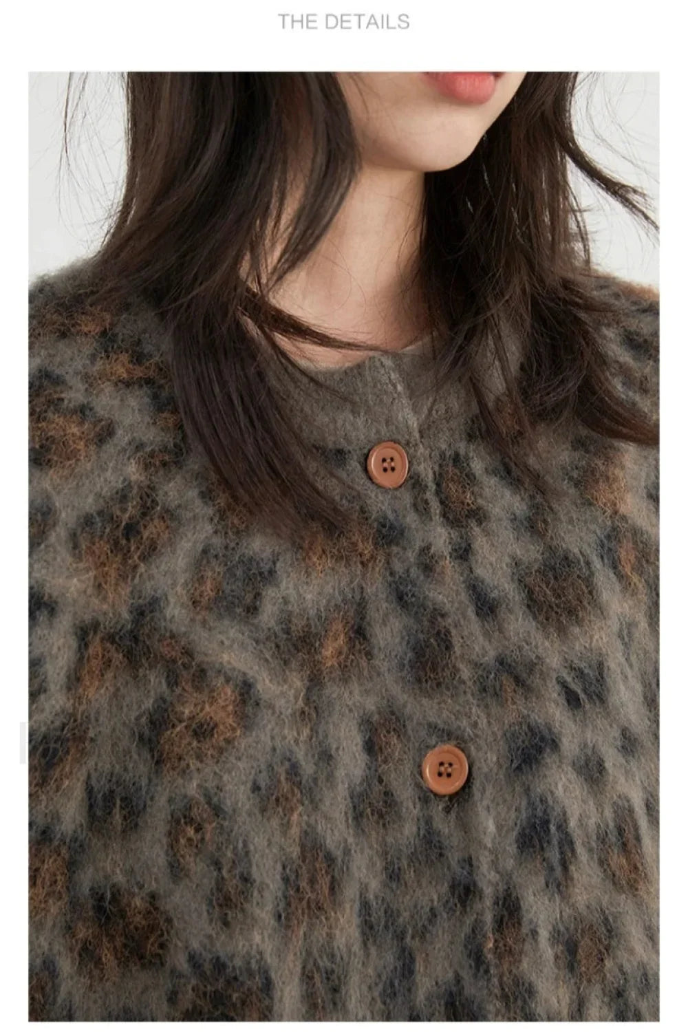 Single Breasted Leopard Print Cardigan