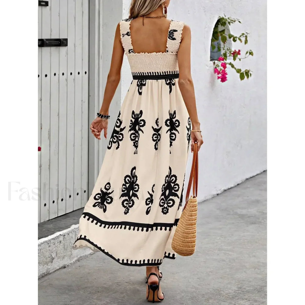 Sleeveless A Line Party Boho Dress