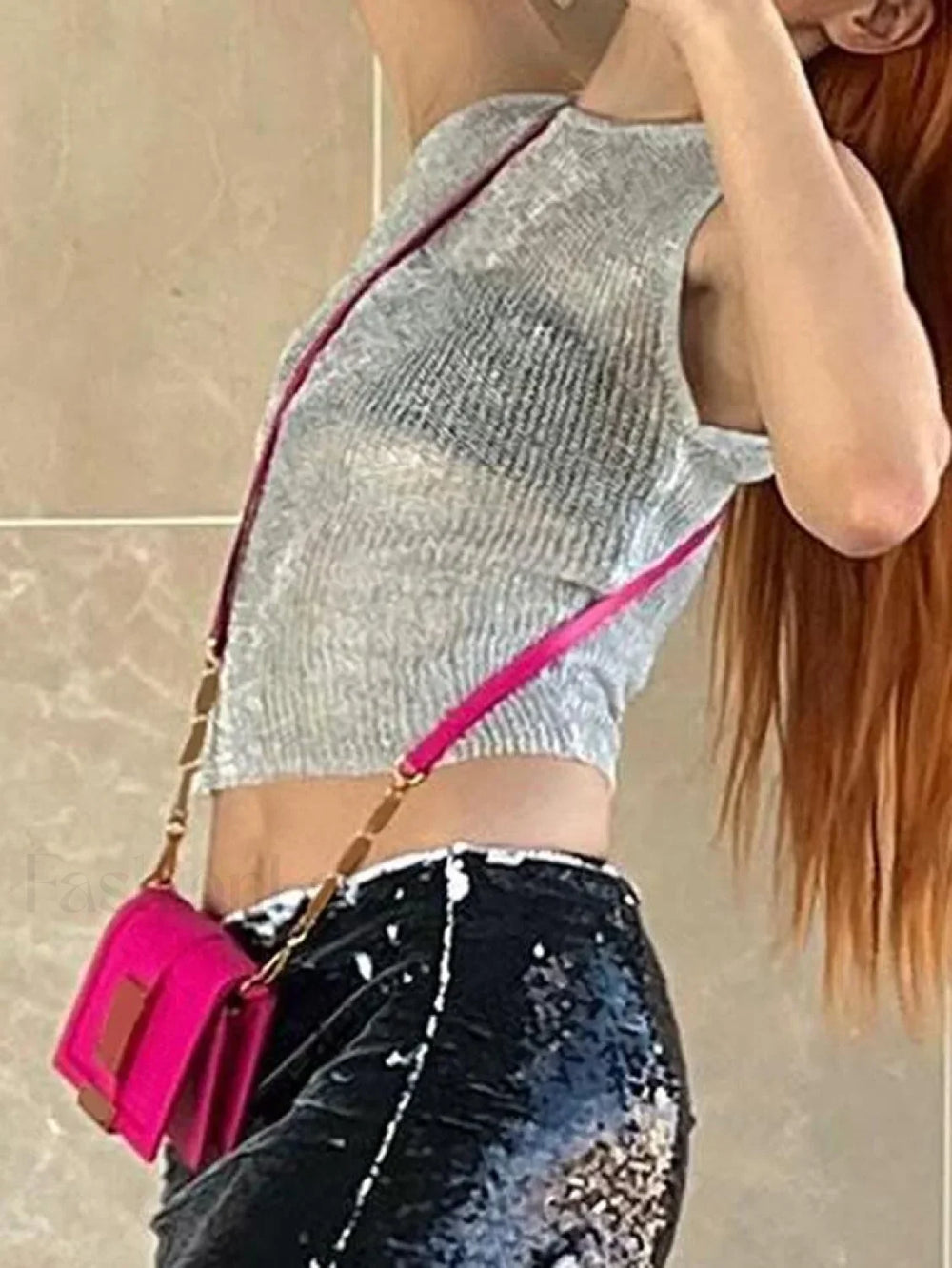 Sleeveless Knit Tank Top Tops&Tees