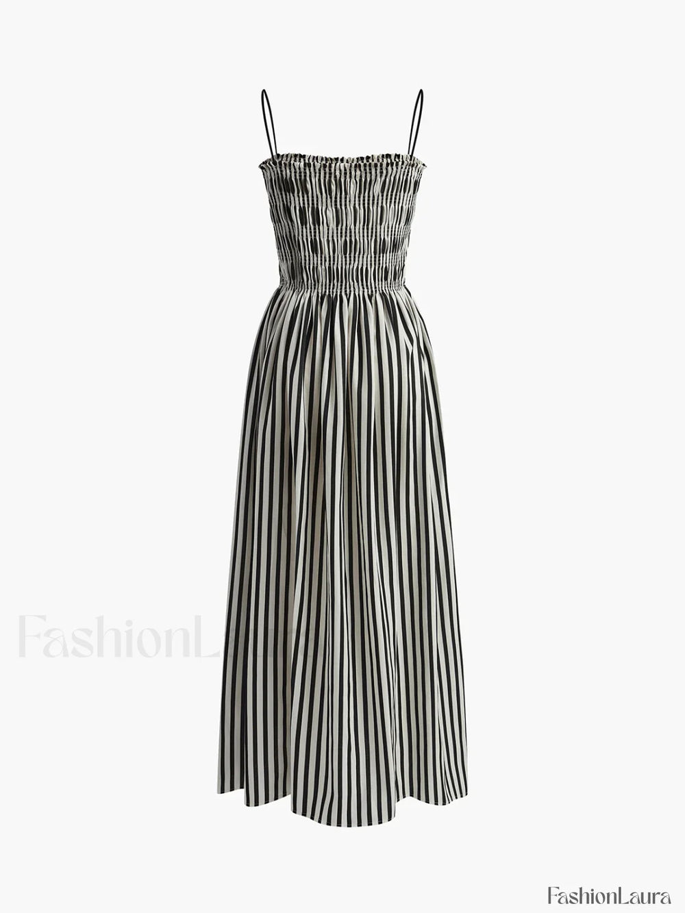 Sleeveless Pinstripe Long Dress Dresses