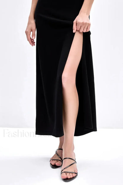 Sleeveless Split Bodycon Work Dress