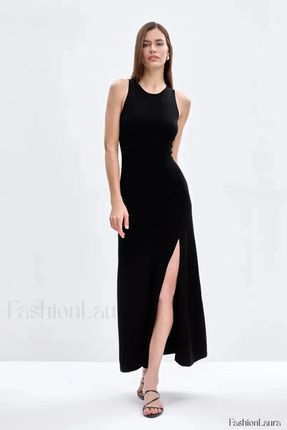 Sleeveless Split Bodycon Work Dress