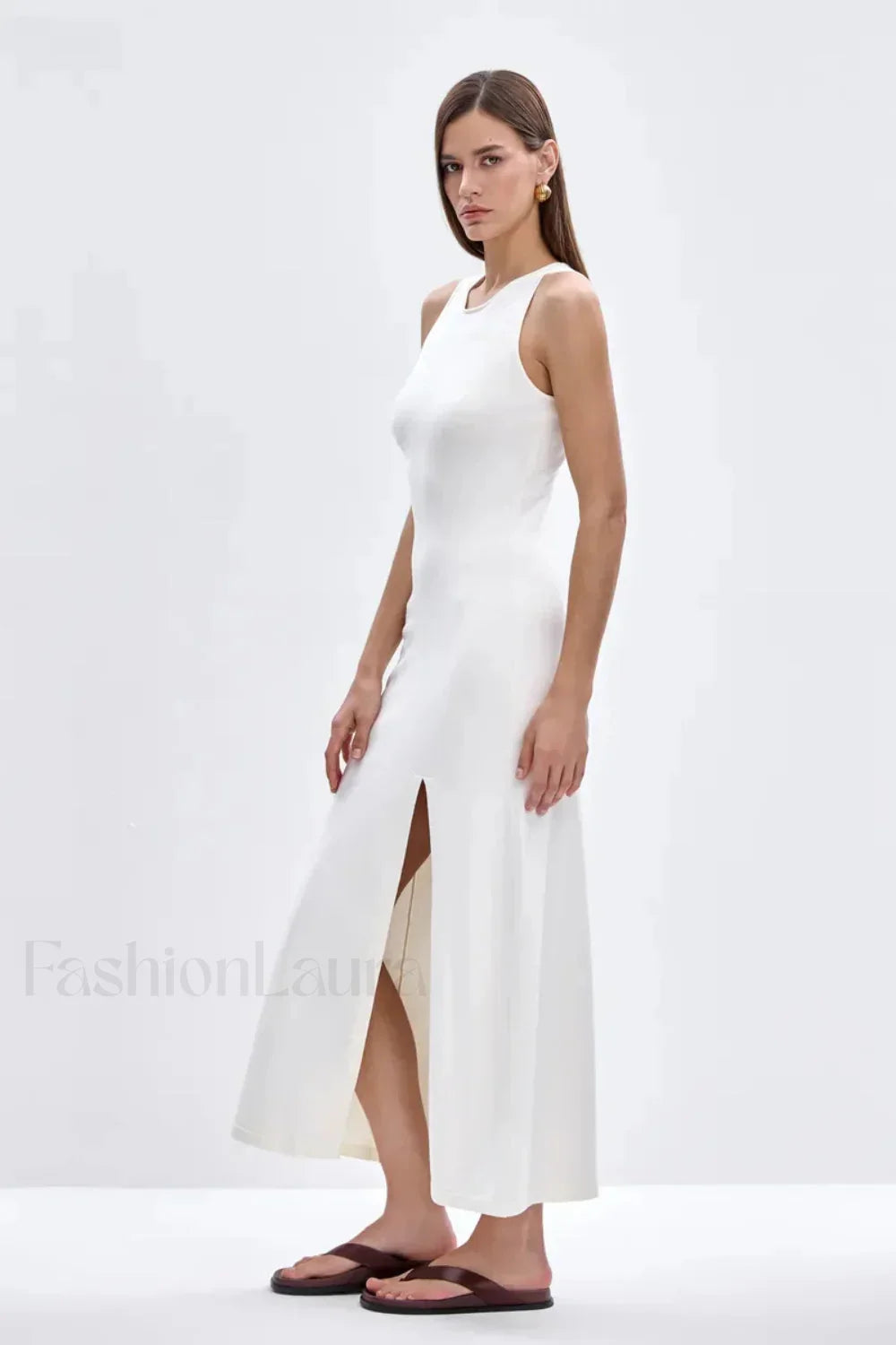 Sleeveless Split Bodycon Work Dress