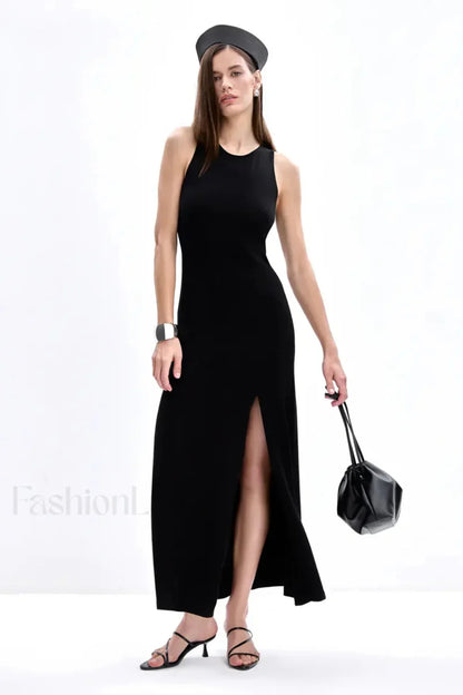 Sleeveless Split Bodycon Work Dress