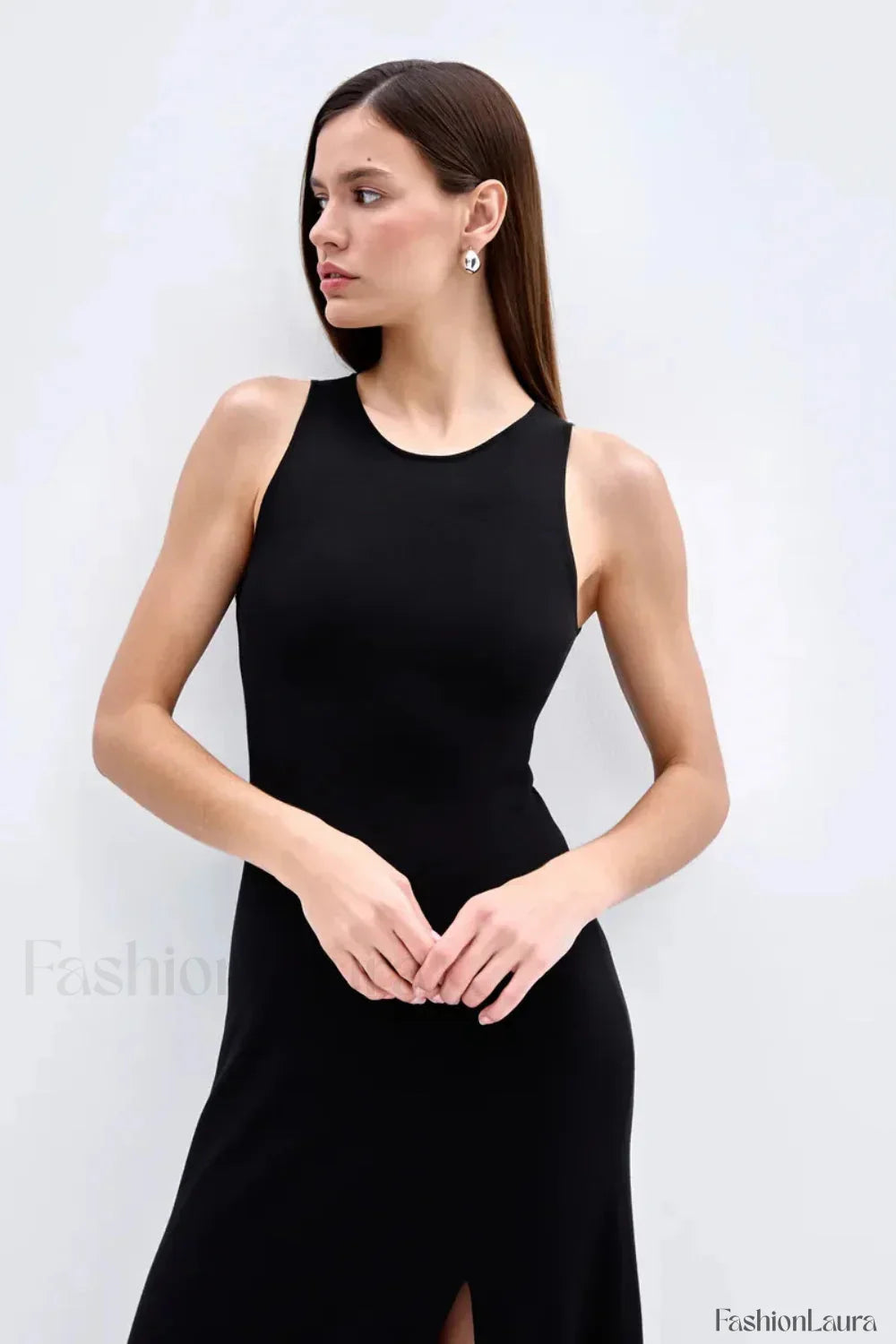 Sleeveless Split Bodycon Work Dress