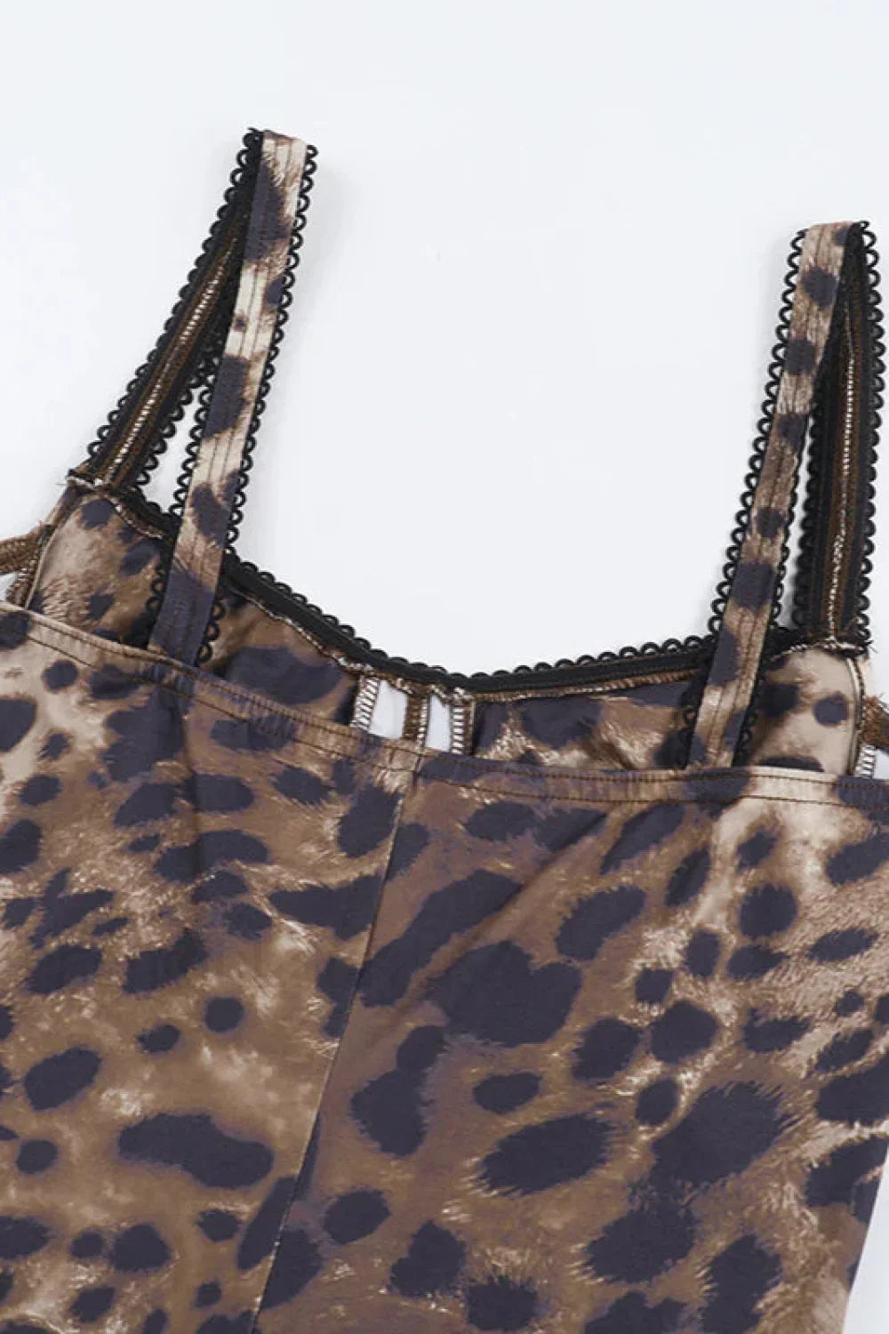 Slim Fit Leopard Print Sexy Strappy Maxi Dress