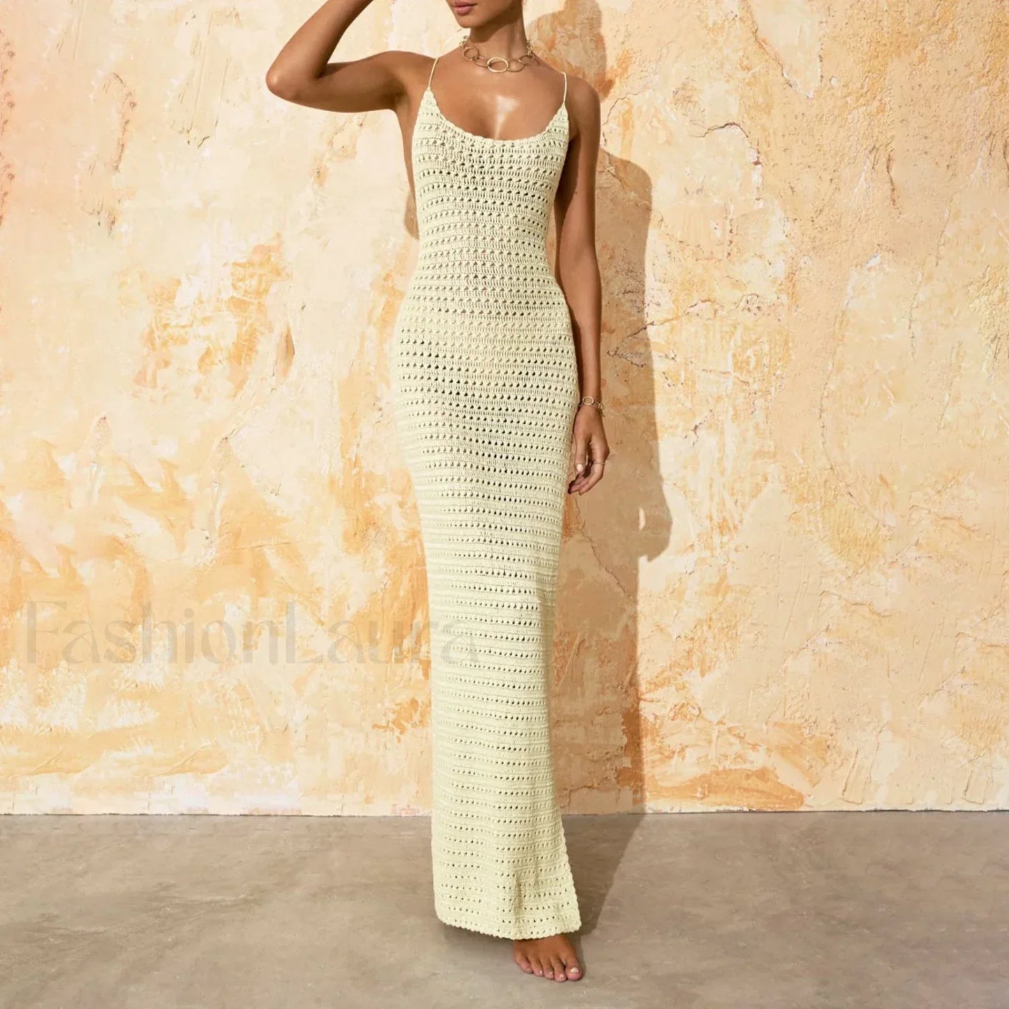 Slit Bodycon Knit Maxi Cover Up