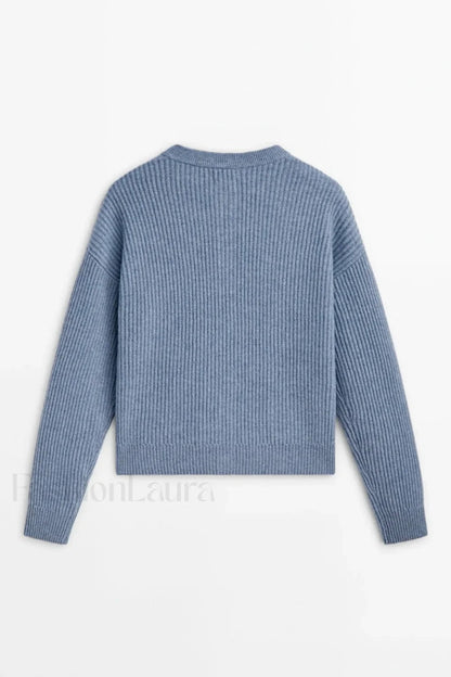 Soft Knit Tweed Style Cardigan