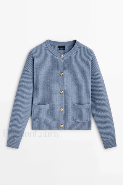 Soft Knit Tweed Style Cardigan