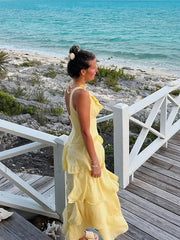 Solid Pleated Strapless Midi Dress