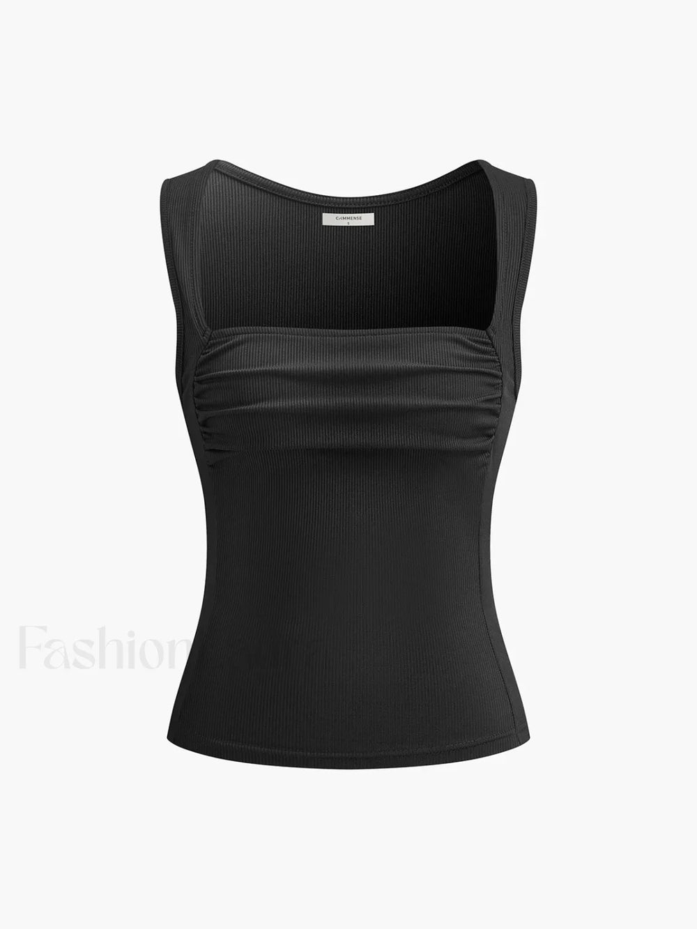 Solid Square Neck Strappy Top Tank Tops & Camis