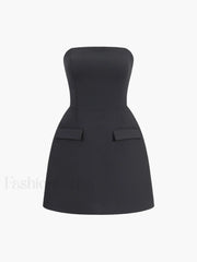 Solid Tube Mini Dress Dresses
