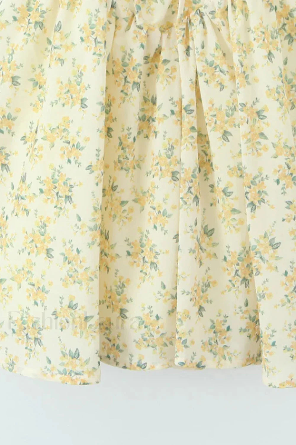 Spice Girl Deep V Neck Backless Pleated Printed A Line Mini Dress