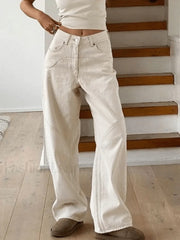 Splice Straight Leg Cargo Jeans Beige / S Jeans