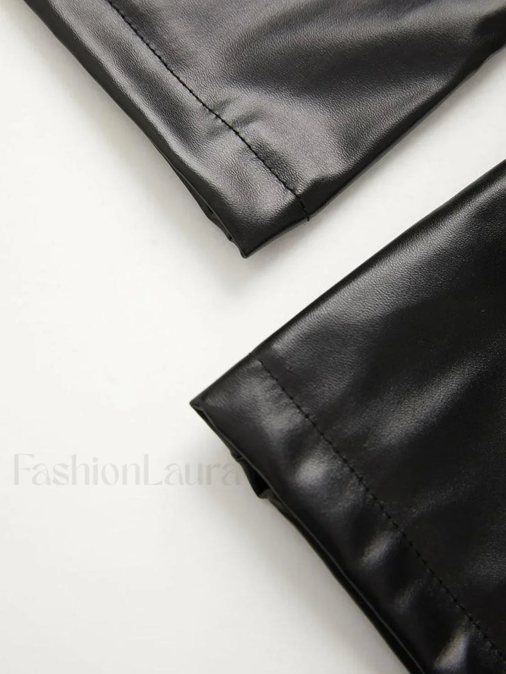 Split Flare Leg Pu Pants Pants