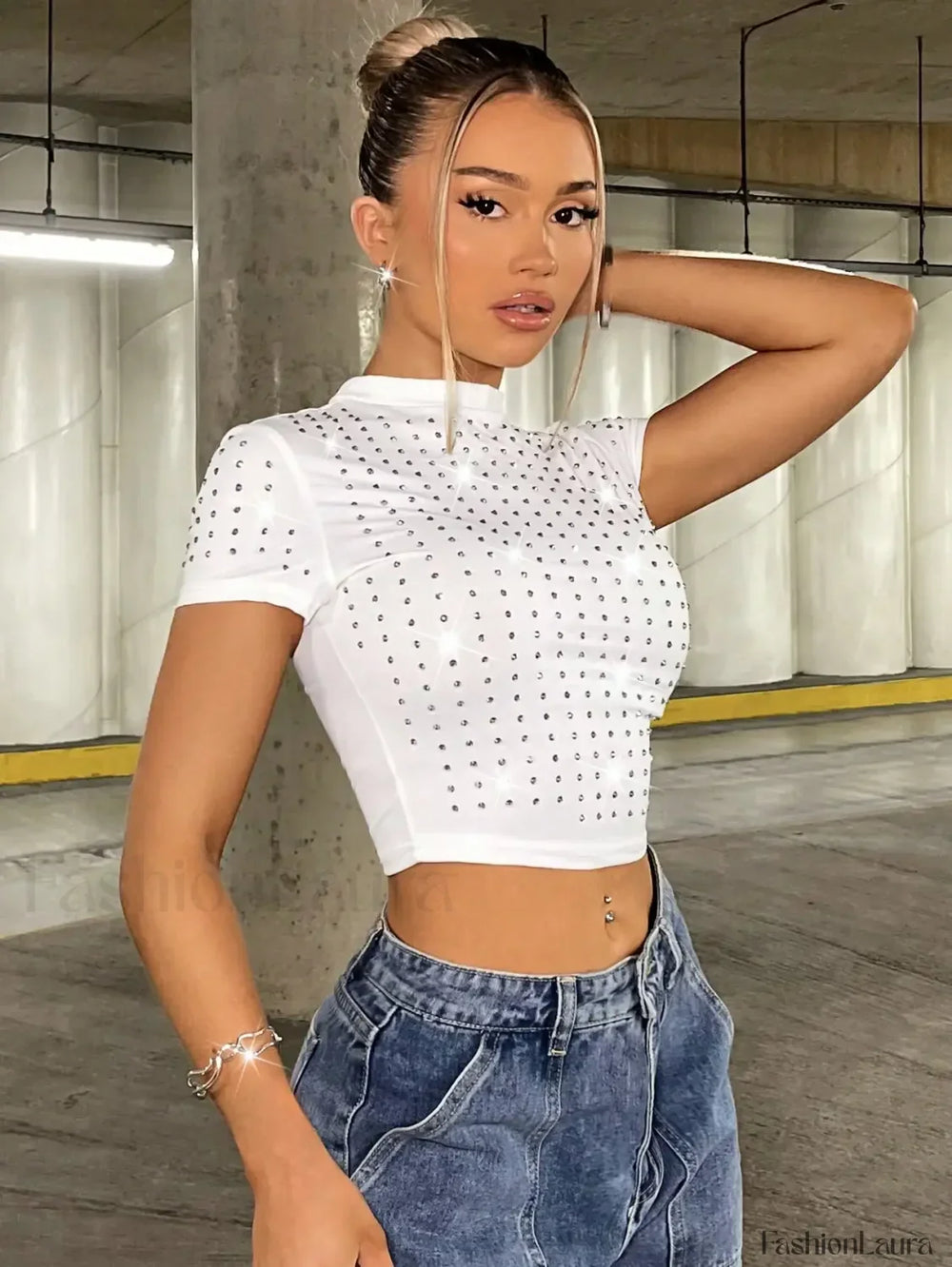 Spring Summer Sweet Spice Girl Slimming Crop Top