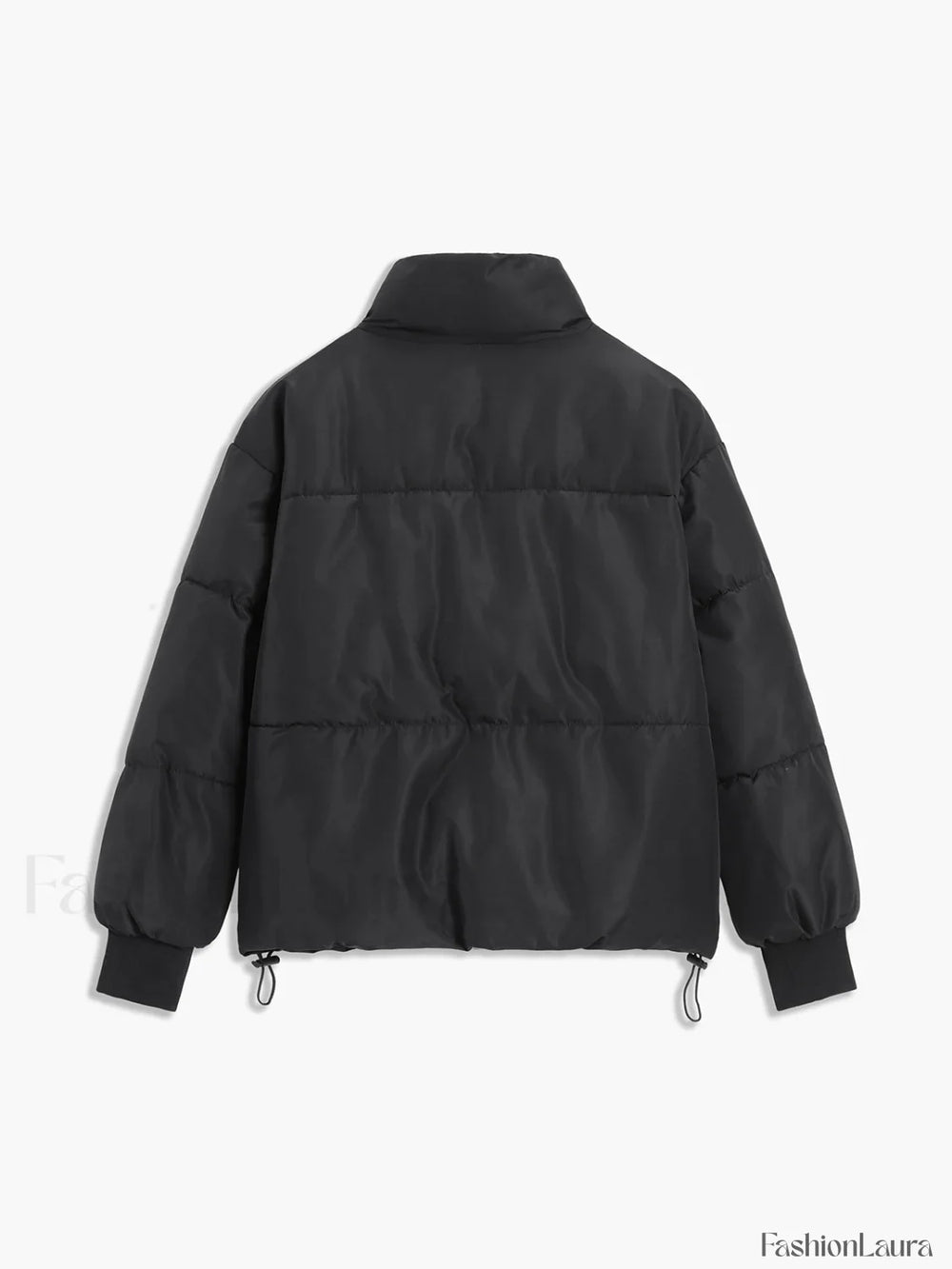 Stand Collar Zip Trendy Up Puffer Coat Winter Coats