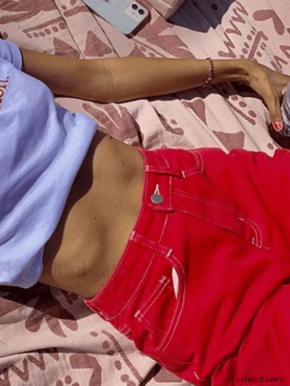 Stitched Detail Washed Boyfriend Jeans Jeans