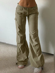 Straight Leg Pocket Cargo Pants Chive / S Cargo Pants