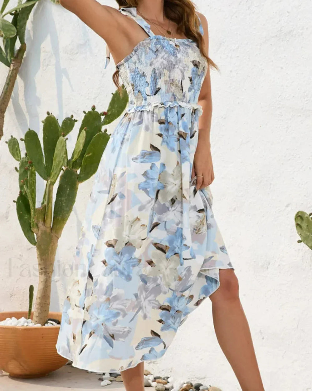 Strap Backless Tight Floral Dress