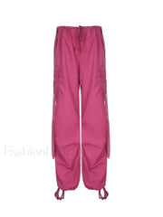 Strap Detail Y2K Cargo Pants Pants