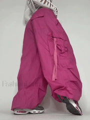 Strap Detail Y2K Cargo Pants Pants