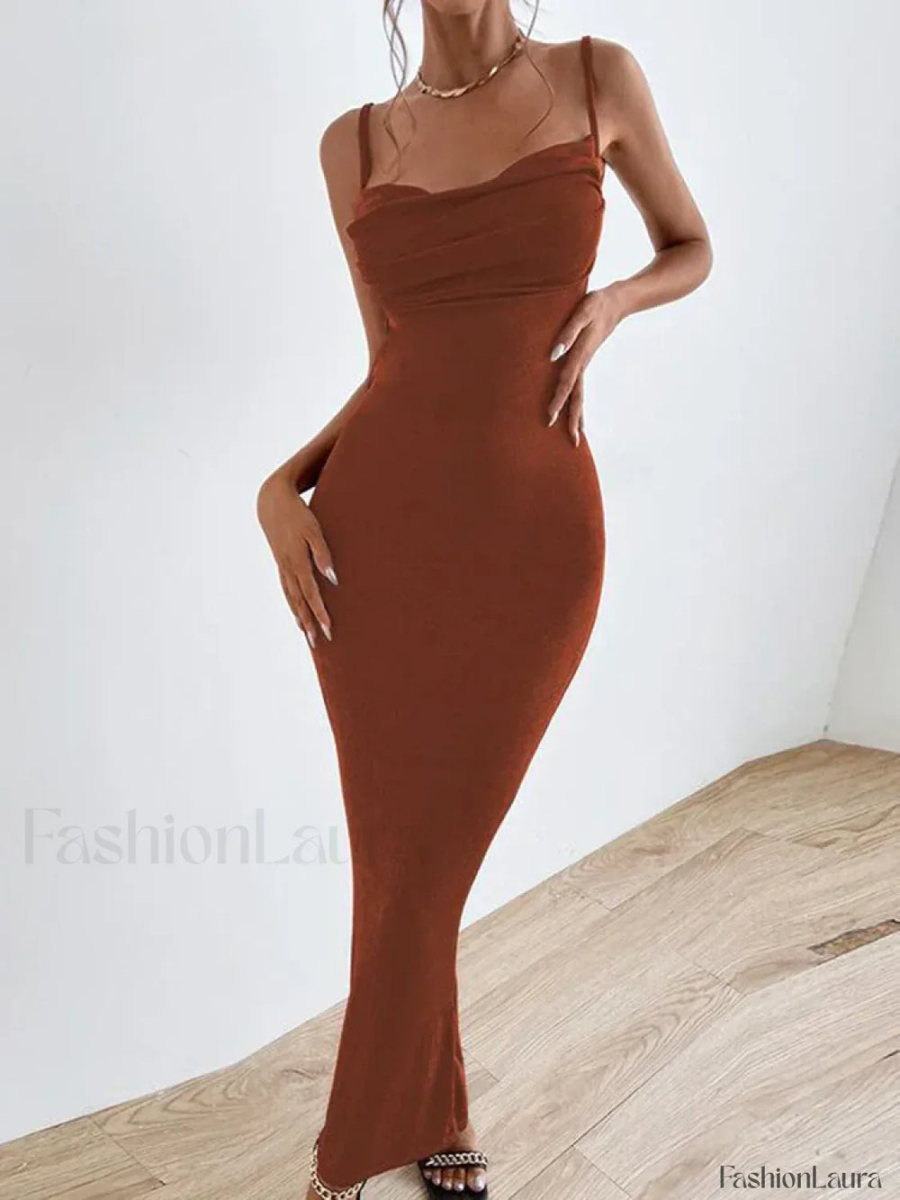 Strapless Backless Midi Dress