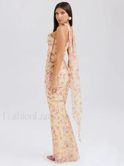 Strapless Skirt Two Piece Maxi Dress