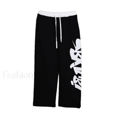 Street Dance Black Graffiti Pants for Halloween Events Black / XS