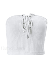 Street Tie Half Cardigan Bandeau Top Tops&Tees