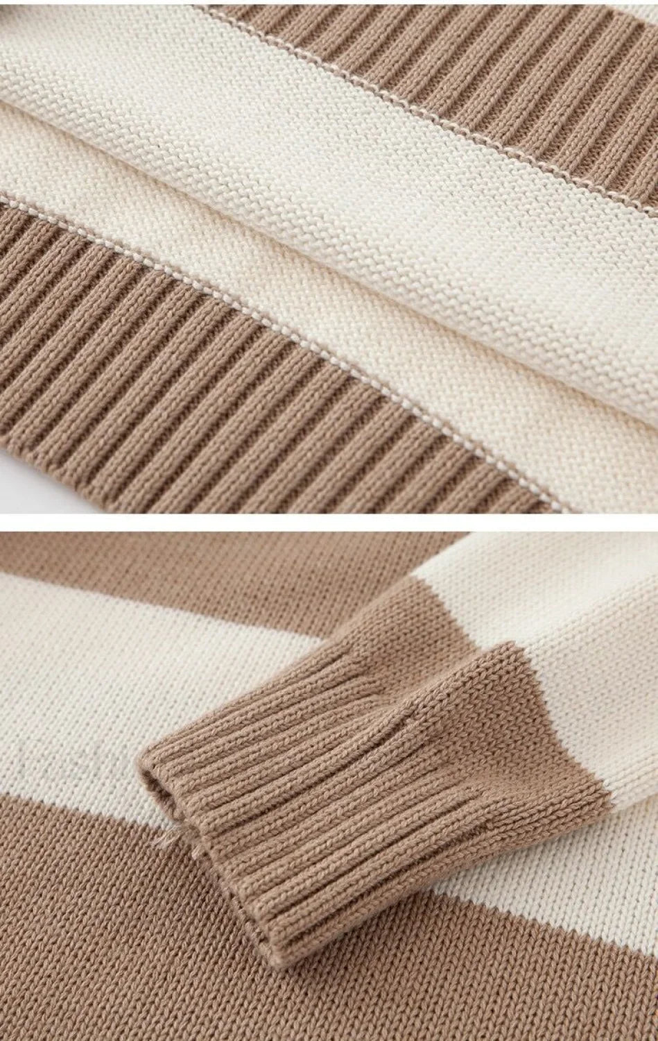 Striped Crew Neck Knit Sweater Sweaters