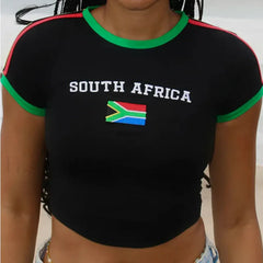 Summer Aesthetics Gothic Y2K Street Fashion T Shirt black / S