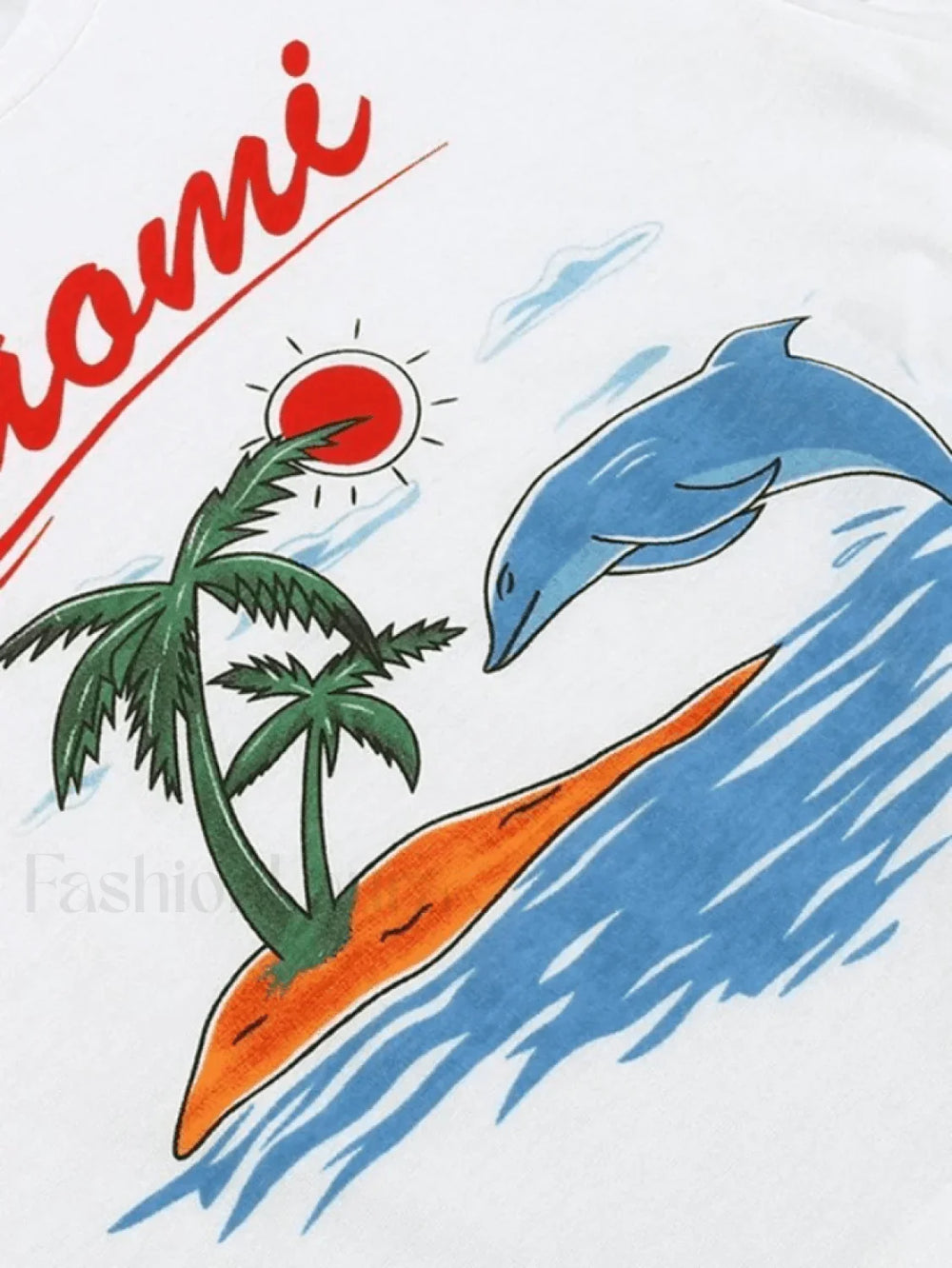 Summer Beach Printed Crop Top Tops&Tees