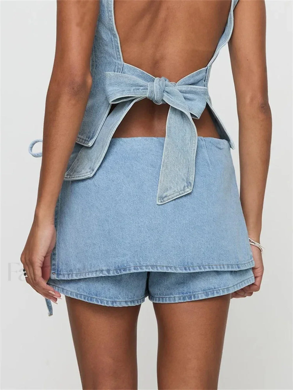 Summer Denim Slim Casual Drawstring Mini Jeans Aesthetic Short