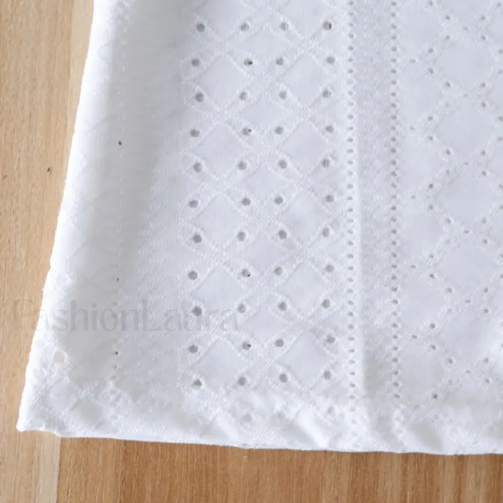 Summer Fashion Lace Buttoned Casual Plain Blouse