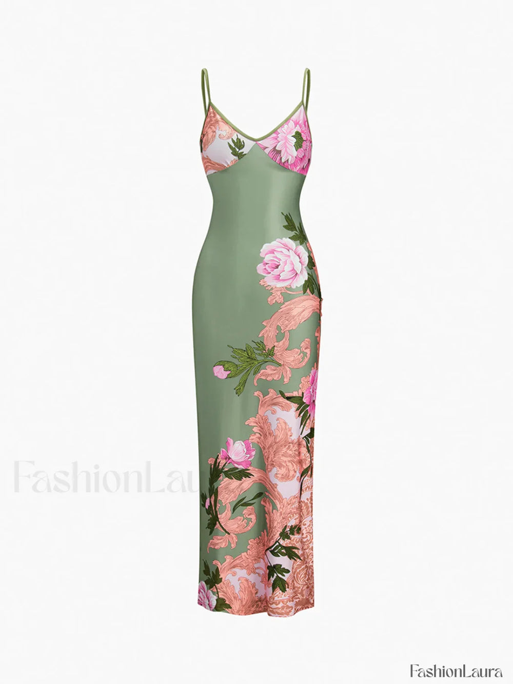 Summer Floral Graceful Long Dress Floral Dresses