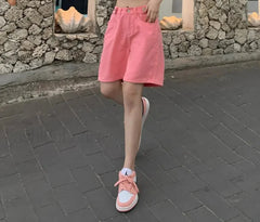 Summer High Waist Five Point Denim Short