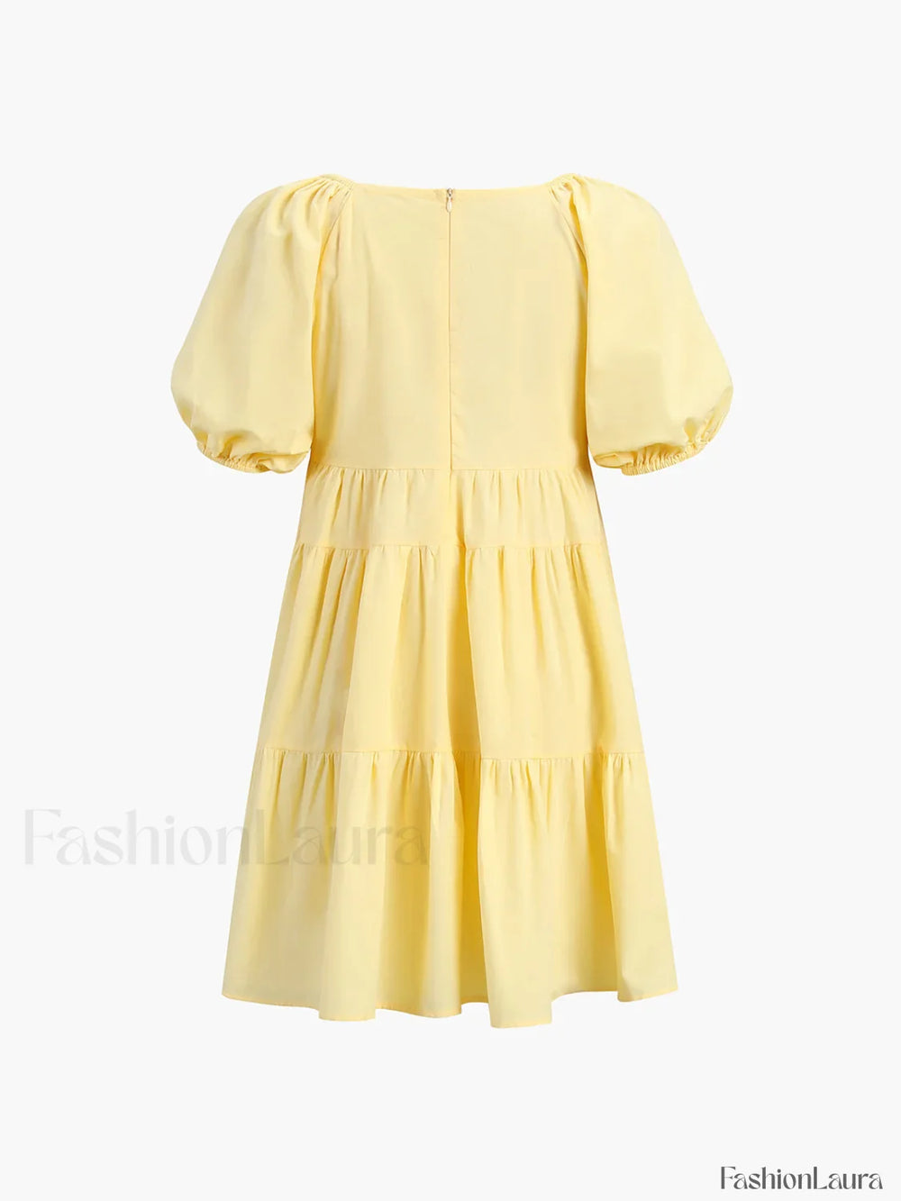 Sunshine Zippered Plunge Trendy Skater Short Dress Dresses