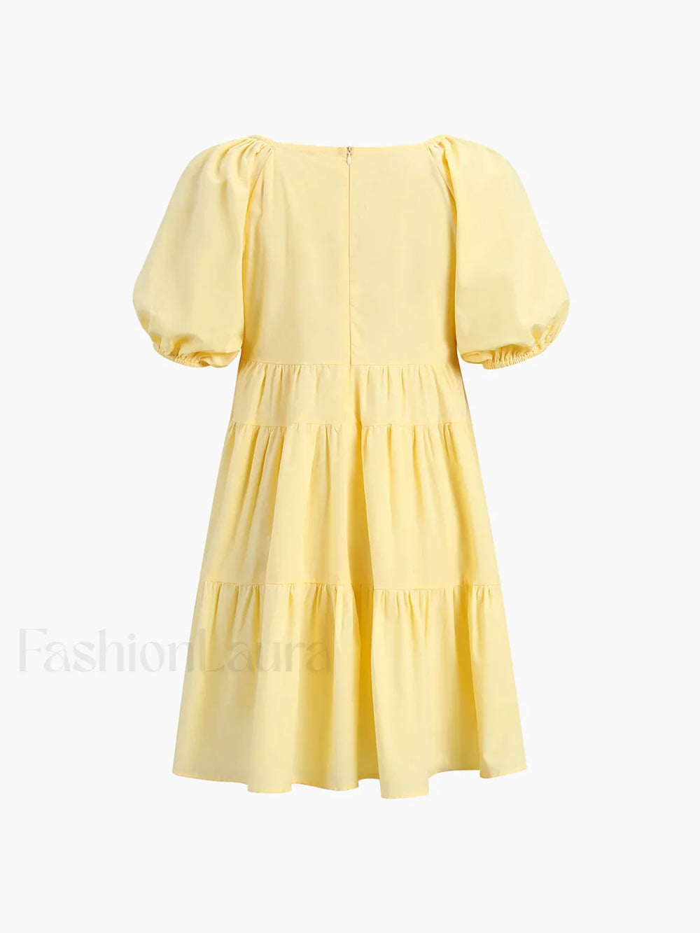 Sunshine Zippered Plunge Trendy Skater Short Dress Dresses