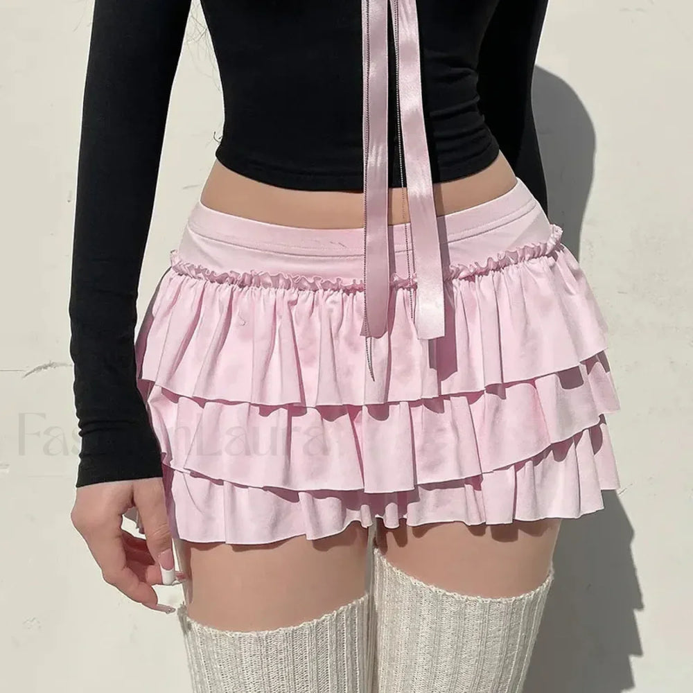 Sweet Low Waist Casual Mini Skirt