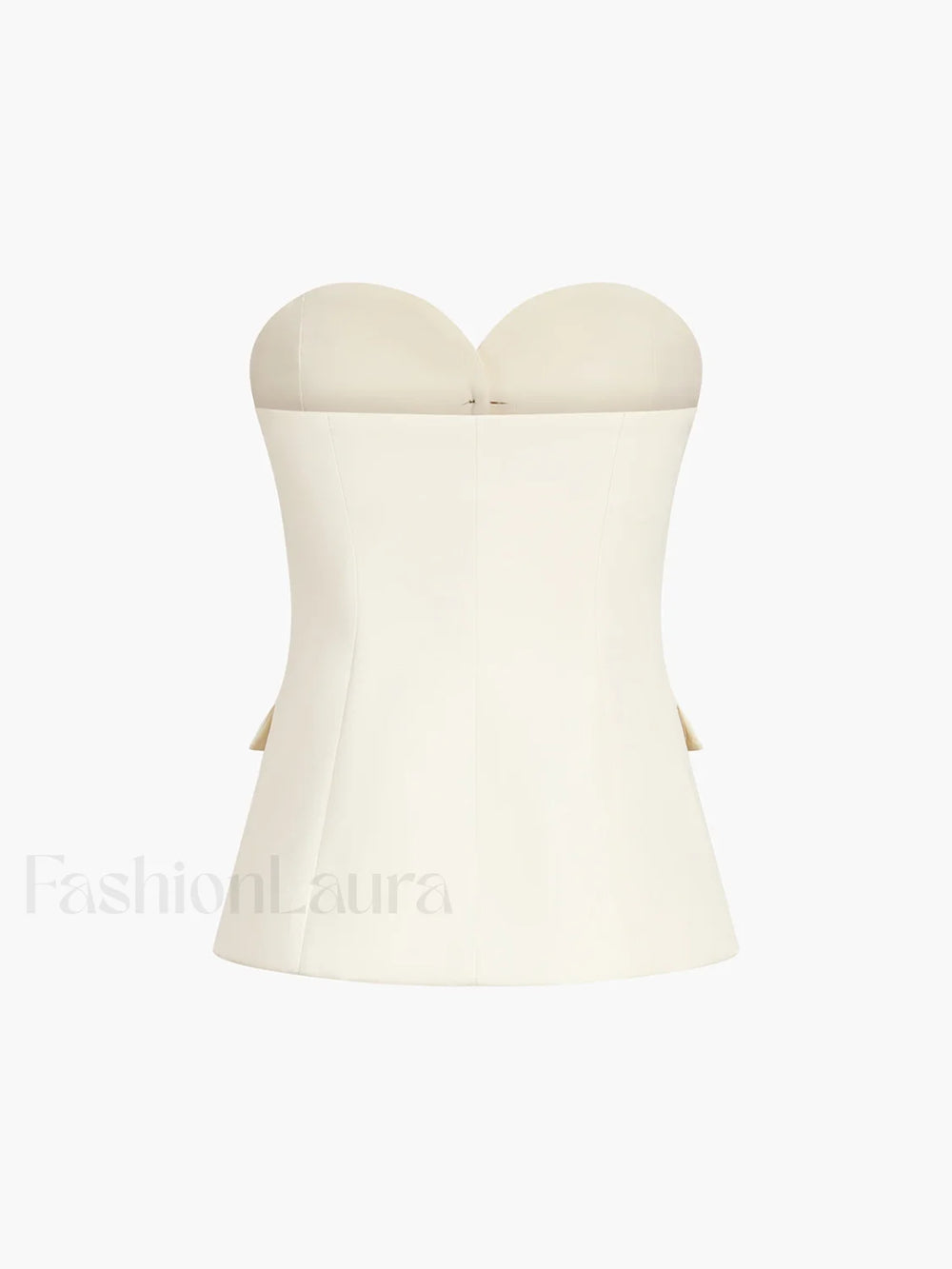 Sweetheart Button Up Tube Top Tank Tops & Camis